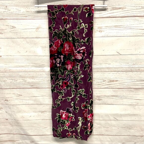 Velvet Burnout Floral Scarf - Picture 4 of 4